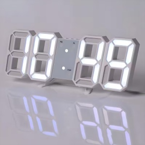 Ceas digital LED 3D cu calendar, alarmă și afișaj de temperatură