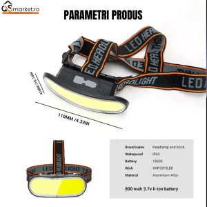 LANTERNA DE CAP 310 COB+LED KM-310 1300LM - Img 2