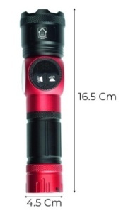 Lanternă puternica cu Zoom In/Out, 9 Moduri de Lumină Puternică, LED + COB, Carcasă din Aluminiu, Husă Gratuită - Img 2