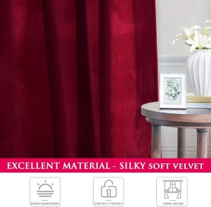 SET 2 DRAPERII CATIFEA 100% POLYESTER 150X250CM - Img 5
