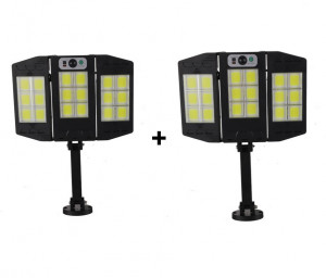 SET 2 LAMPI SOLARE TIP STRADAL 60W LED CU TELECOMANDA - Img 1