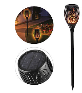SET 4 LAMPI SOLARE TIP TORTA FLACARA 61CM - Img 6