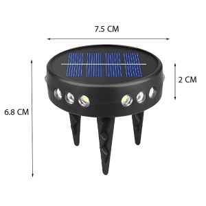 SET 6 LAMPI SOLARE ROTUNDE DE PERETE SAU SOL CU LED - Img 3