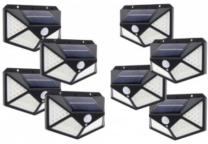 SET 8 LAMPI SOLARE 100 LED - 3 MOD ILUMINARE - Img 8