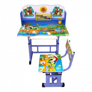 Set pentru copii cu birou si scaunel, metalic + MDF, 69x45 cm, reglabil - Img 6