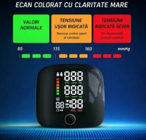 Tensiometru Digital de Încheietură cu Ecran LED Color – Măsurare Automată A Tensiunii Și Pulsului - Img 5