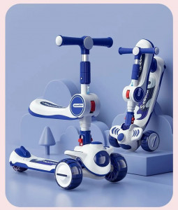 TROTINETA 2 IN 1 CU SEZUT, LUMINITE SI MUZICA - Img 3
