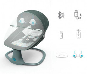 Balansoar copii 8105 electric cu bluetooth si telecomanda 3 in 1 - Img 4