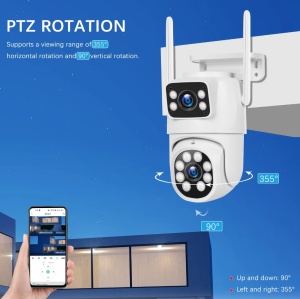Camera de supraveghere exterior dubla, 8MP 4K, Detectare umana AI, Auto Tracking, IP66, wireless - Img 8