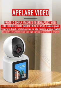 CAMERA SUPRAVEGHERE CU APELARE WIFI , ECRAN, SENZOR MISCARE,VEDERE NOCTURNA - Img 4