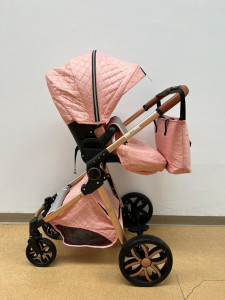 Carucior 3 In 1, Scoica, Landou si Sport, Reversibil Si Cu Suspensii T6, Roz - Img 6
