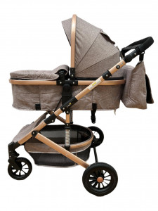 Carucior 3 In 1, T2, Scoica, Landou si Sport, Reversibil Si Cu Suspensii,Gri - Img 3