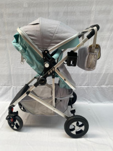 Carucior bebe 808 2 in 1, pliere cu o singura mana, verde - Img 4