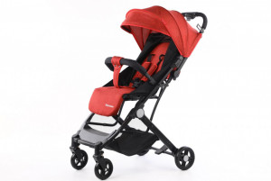 Carucior sport copii, pliere compacta pentru avion, cu sistem troller, C8 rosu
