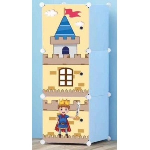 Dulap modular cu ANIMALUTE , 3 compartimente colorat pentru camera copiilor - Img 4