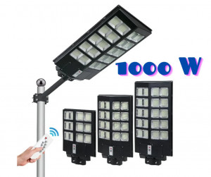 Lampa Solara Dubla Jortan 1000W Leduri Generatie Noua, Telecomanda, Suport Metalic, Lumina Puternica - Img 1
