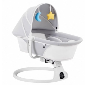 Leagăn electric POPYPAPA, balansoar și pătuț pentru bebeluși, 3 viteze, muzical, cu telecomandă, multicolor, 9kg - Img 6