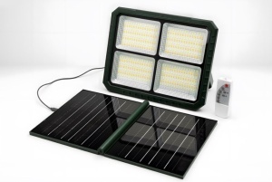 Proiector cu incarcare solara si panou detasabil cu putere 200w