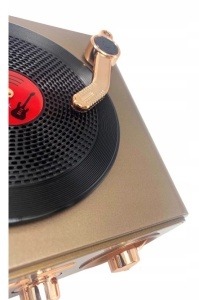 Radio Retro, Meier, Las Vegas, Suport Fm, Am, Sw, Conexiune Usb, Cititor Carduri Microsd, Suport Bluetooth, 15, 5 Cm X 16, 5 Cm X 9 Cm, Aurit - Img 2