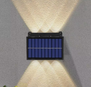 SET 2 LAMPI SOLARE BIDIRECTIONALE 4 LED ALB CALD - Img 2