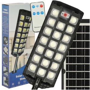 SET 2 LAMPI SOLARE STRADALE 20 CASETE LED 1000W CU TELECOMANDA