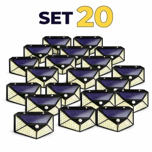 SET 20 LAMPI SOLARE CU SENZOR MISCARE 100 LED , SENZOR MISCARE , SENZOR CREPUSCULAR