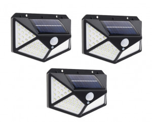 SET 3 LAMPI SOLARE 100 LED-URI - Img 1