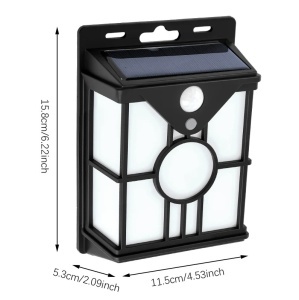 SET 4 LAMPI SOLARE DE PERETE / GARD CU 3 TIPURI DE LUMINA SI SENZOR DE MISCARE - Img 3