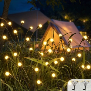 Set 4 Lampi solare Licurici De Gradina 8 Bulbi Fiecare Led Color - Img 3