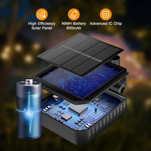 Set 4 X Lampi solare Licurici De Gradina 8 Bulbi Fiecare Led Color - Img 5