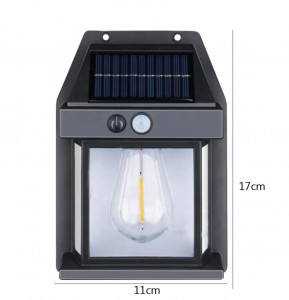 SET 8 LAMPI SOLARE LED RETRO CU 3 MODURI DE ILUMINARE + SENZOR MISCARE - Img 4