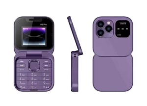 Telefon mobil mini cu ecran dublu, butoane mari, lanterna LED, camera foto, 2 x Nano SIM, player muzical, radio - Img 8