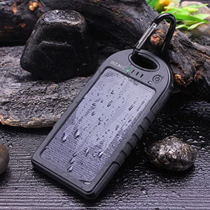 Baterie externa cu incarcare solara, 5000 mAh, 2 x USB - Img 2