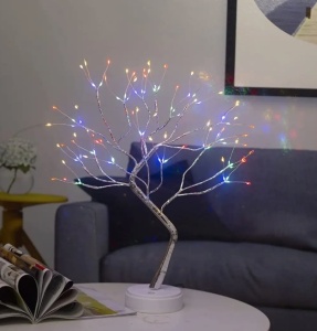 Bonsai artifical, incarcare USB/baterii AAA ,108 led-uri, COLORAT - Img 3