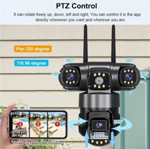 Camera 12MP Full HD, 3 zone supravegheate simultan, Detectarea miscarii, Comunicare bidirectionala, Vedere nocturna, Stocare prin card SD/Cloud - Img 6