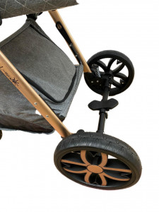 Carucior 3 In 1, Scoica, Landou si Sport, Reversibil Si Cu Suspensii T6, Gri - Img 4