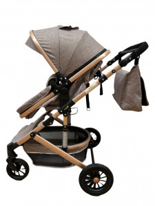 Carucior 3 In 1, T2, Scoica, Landou si Sport, Reversibil Si Cu Suspensii,Gri - Img 4