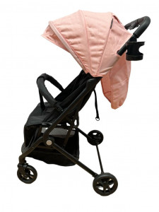 Carucior sport copii, pliere compacta pentru avion, cu sistem troller, C6 roz - Img 2