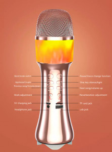 Microfon KARAOKE Bluetooth Q99 Wireless - Img 8