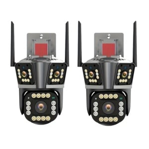PACHET 2 X CAMERA SUPRAVEGHERE TRIPLA 9 MP WIFI + PORT UTP IPC360 HOME - Img 1
