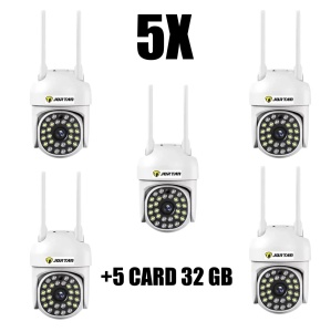 PACHET 5 CAMERE SUPRAVEGHERE WIFI JORTAN JT-8161QJ + 5 CARD MEMORIE 32GB - Img 3