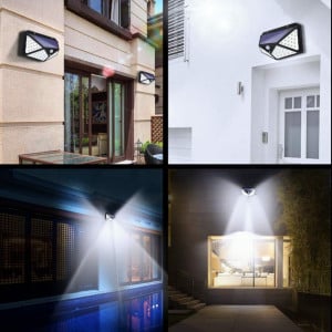PACHET SET 8 LAMPI SOLARE 100 LED + LANTERNA CAP SENZOR MISCARE - Img 3
