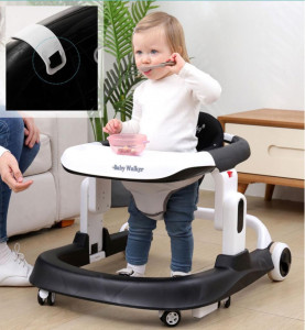 Premergator si Antemergator, 3 in 1,functie si de scaun de masa, reglabil pe inaltime, cu roti de silicon,muzical,negru - Img 8