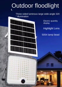 Proiector Solar LED Exterior cu Panou Separat – 400W / 600W, IP65, Senzor Miscare - Img 4