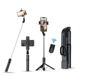 SELFIE STICK CU TELECOMANDA, LED-URI, INALTIME DE 115CM , CONECTARE TELEFON - Img 7
