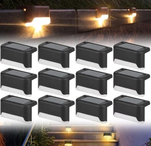 Set 12 lampi solare pentru trepte sau terase, senzor de lumina - Img 1