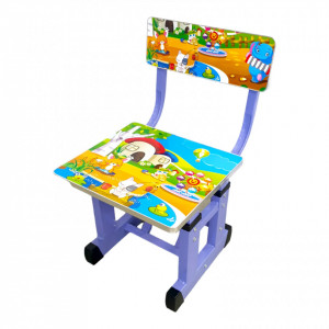 Set pentru copii cu birou si scaunel, metalic + MDF, 69x45 cm, reglabil - Img 8