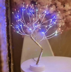 Bonsai artifical, incarcare USB/baterii AAA ,108 led-uri, COLORAT - Img 4
