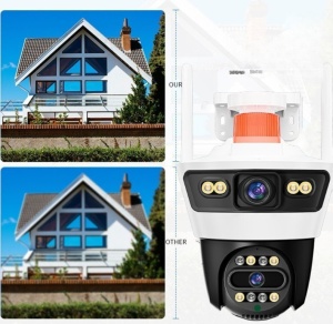 Cameră de Supraveghere Dubla Wi-Fi Full HD+ 4MP Rezistentă la apă cu Lentilă 2.8-12mm - Img 2