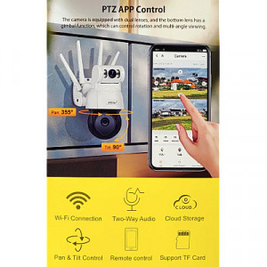 Camera dubla 4K HD Wifi cu vedere bidirectionala Model QSX920 - Img 2